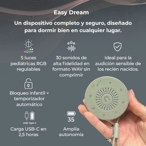 Nuvita Maquina de Ruido Blanco Difusor de ruido blanco y luz nocturna Easy Dream 6620 - Nuvita NU-BDNL0010