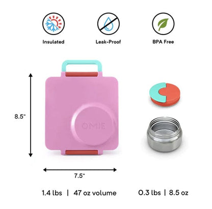 Omie Alimentación Lonchera para almuerzo con termo Isotérmica Pink Berry - Omiebox V2-66FC04