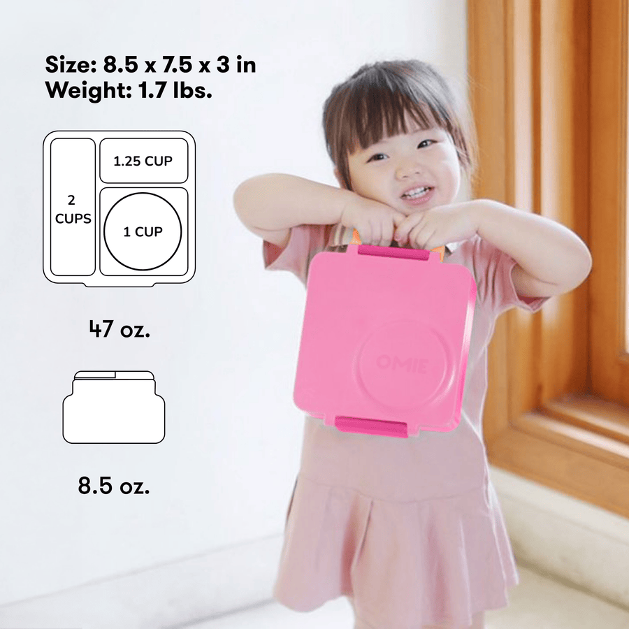 Omie Alimentación Lonchera para almuerzo con termo Isotérmica Pixie Pink - Omiebox 66FC14
