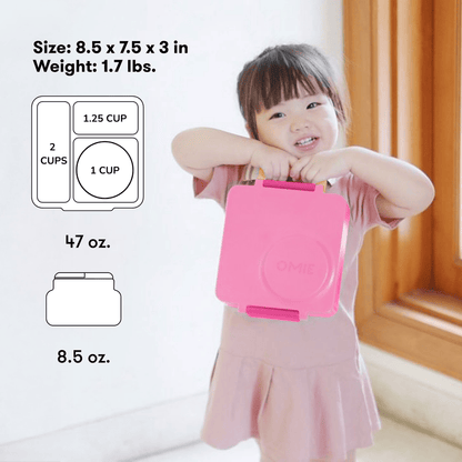 Omie Alimentación Lonchera para almuerzo con termo Isotérmica Pixie Pink - Omiebox 66FC14