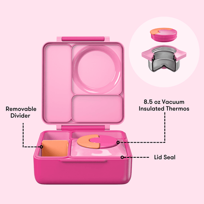 Omie Alimentación Lonchera para almuerzo con termo Isotérmica Pixie Pink - Omiebox 66FC14