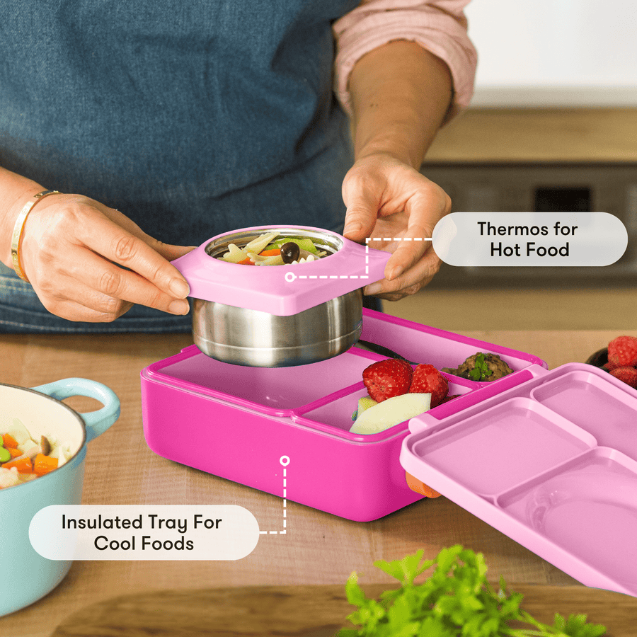 Omie Alimentación Lonchera para almuerzo con termo Isotérmica Pixie Pink - Omiebox 66FC14