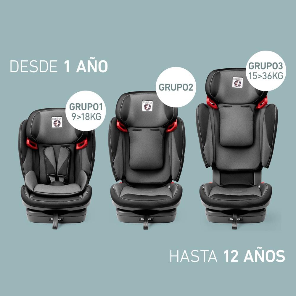 PEG PEREGO Silla de auto convertible Silla de auto combinada Via 123 Crystal black - Peg Pérego PP_Via123_CB