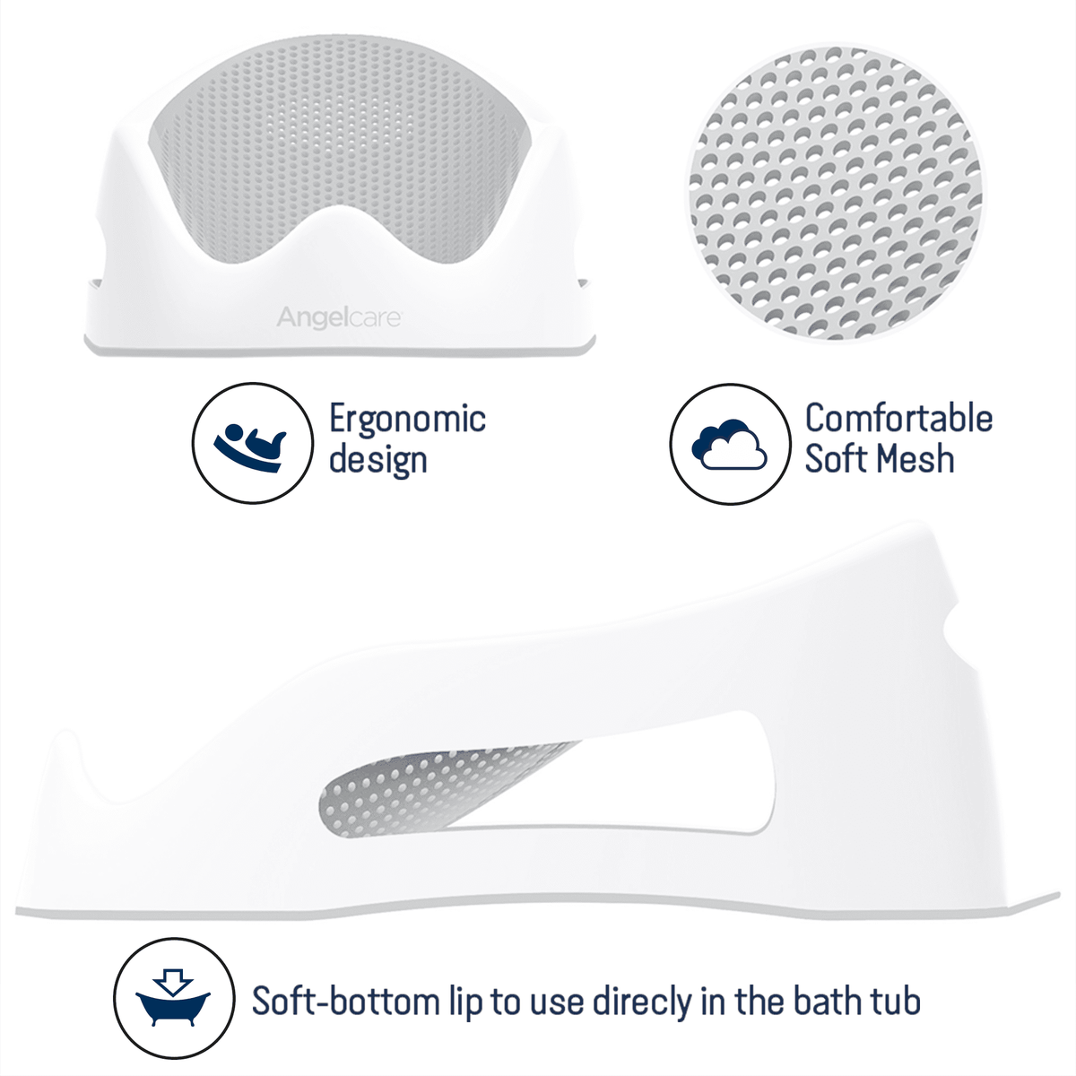 Pichintun Artículos para el baño Pack Hora del Baño Bebé | Angelcare GREY + Weleda I000548-007527SI-005358SI