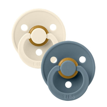 Pichintun Chupete Chupete Bibs redondo Colour x2 Talla 1 Ivory / Petrol - Bibs 110367