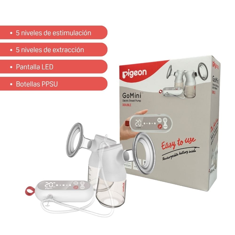 Pigeon Lactancia Materna Extractor de leche eléctrico GoMini Doble - Pigeon 80246