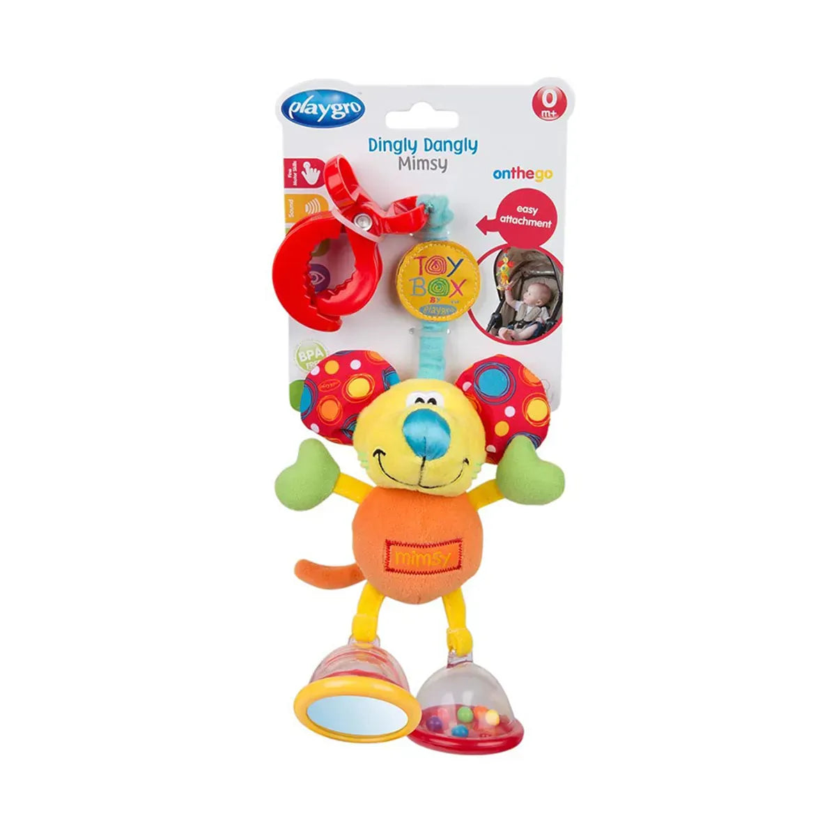 Playgro Juguetes de actividades para bebés Juguete Colgante Mimsy Dingly Dangly- Playgro 05051514104