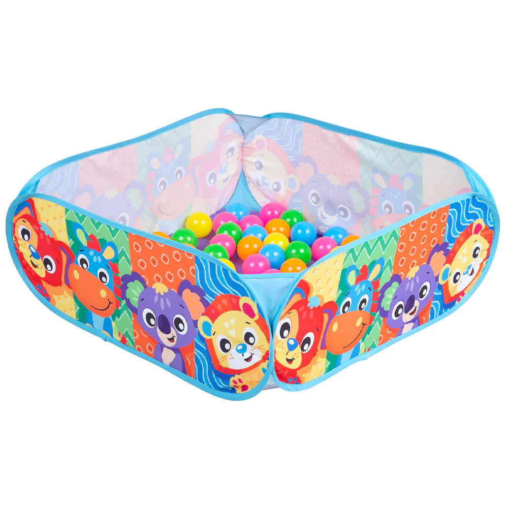 Playgro Juguetes de actividades para bebés Piscina de Pelotas Adventure Pals -Playgro 05051589028