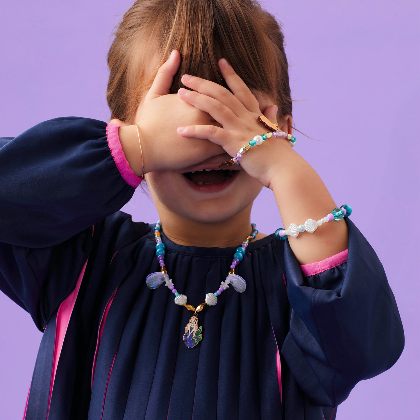 PLUME Arte / Manualidades Collar Alizée – Accesorio Infantil con Dijes de Sirena - Djeco DD05760