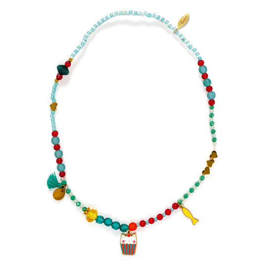 PLUME Arte / Manualidades Collar Mia – Accesorio Infantil con Dijes - Djeco DD05740