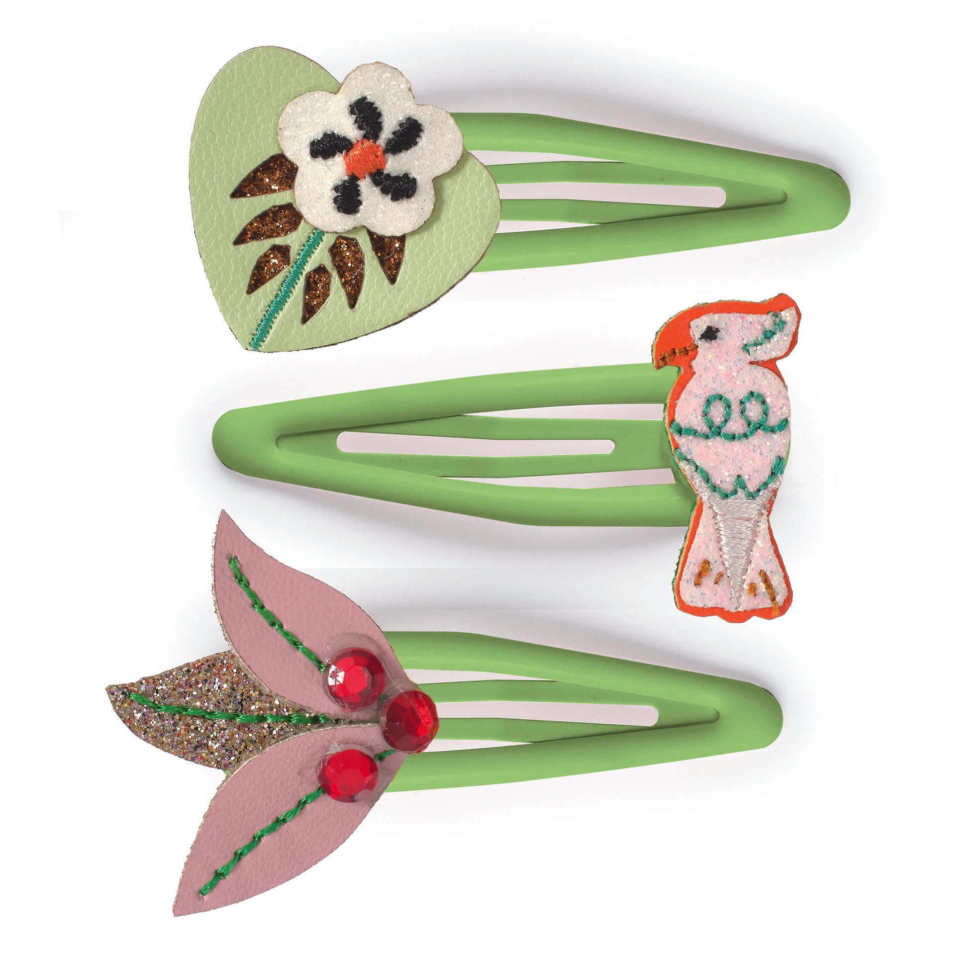 PLUME Arte / Manualidades Set 3 Pinches para el Pelo Colomba – Accesorios Infantiles- Djeco DD05703