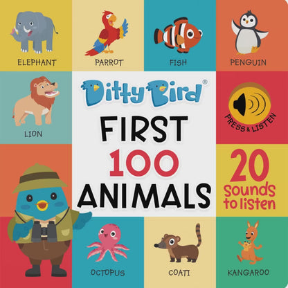 Pack Peluche + Libro Musical First 100 Animals | Ditty Bird