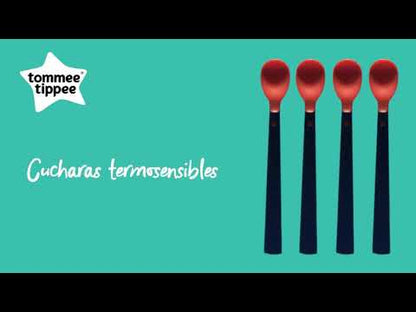 Pack 4 Cucharas bebé con Sensor de Temperatura - Tommee Tippee