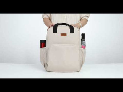 Mochila 3 en 1: Pañalera, cuna y mudador portátil beige - Bebesit