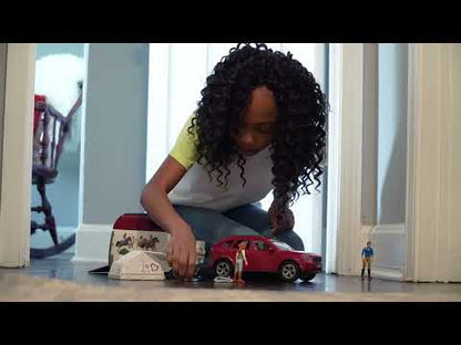 Set de aventuras en auto y remolque con caballo - Schleich