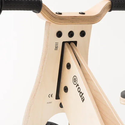 Roda Bicis Bicicleta de Equilibrio de Madera Start Black Aro 12 | RODA 1124