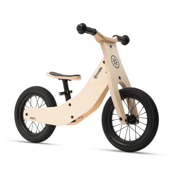 Roda Bicis Bicicleta de Equilibrio de Madera Start Black Aro 12 | RODA 1124