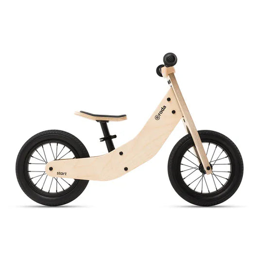 Roda Bicis Bicicleta de Equilibrio de Madera Start Black Aro 12 | RODA 1124
