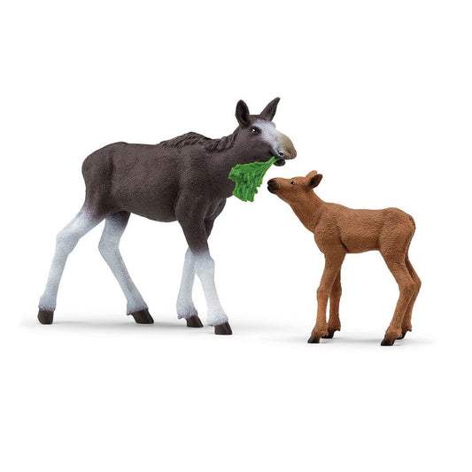 Schleich Animales y Dinosaurios Alce hembra con cría - Schleich SCH42629