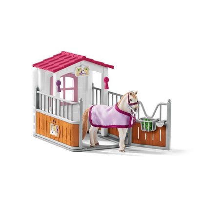 Schleich Animales y Dinosaurios Box para caballos con yegua lusitana coleccionable - Schleich SCH42368