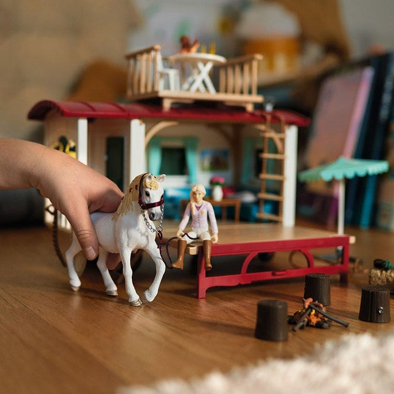 Schleich Animales y Dinosaurios Caravana para encuentros secretos del club Horse Club - Schleich SCH42593