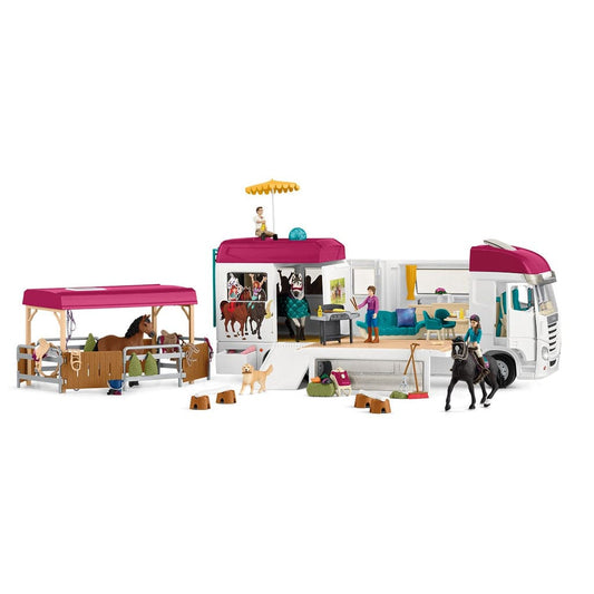 Schleich Animales y Dinosaurios Casa rodante con zona para caballos coleccionables - Schleich SCH42619