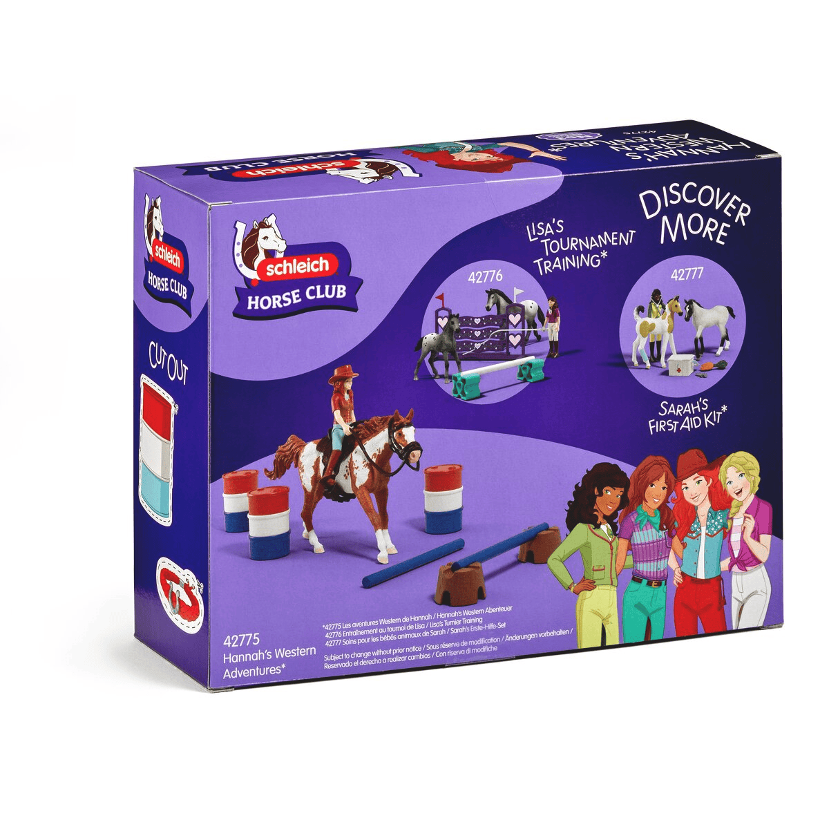 Schleich Animales y Dinosaurios La aventura en el oeste de Hannah coleccionable Horse Club - Schleich SCH42775