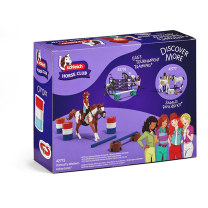 Schleich Animales y Dinosaurios La aventura en el oeste de Hannah coleccionable Horse Club - Schleich SCH42775