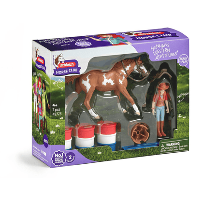 Schleich Animales y Dinosaurios La aventura en el oeste de Hannah coleccionable Horse Club - Schleich SCH42775