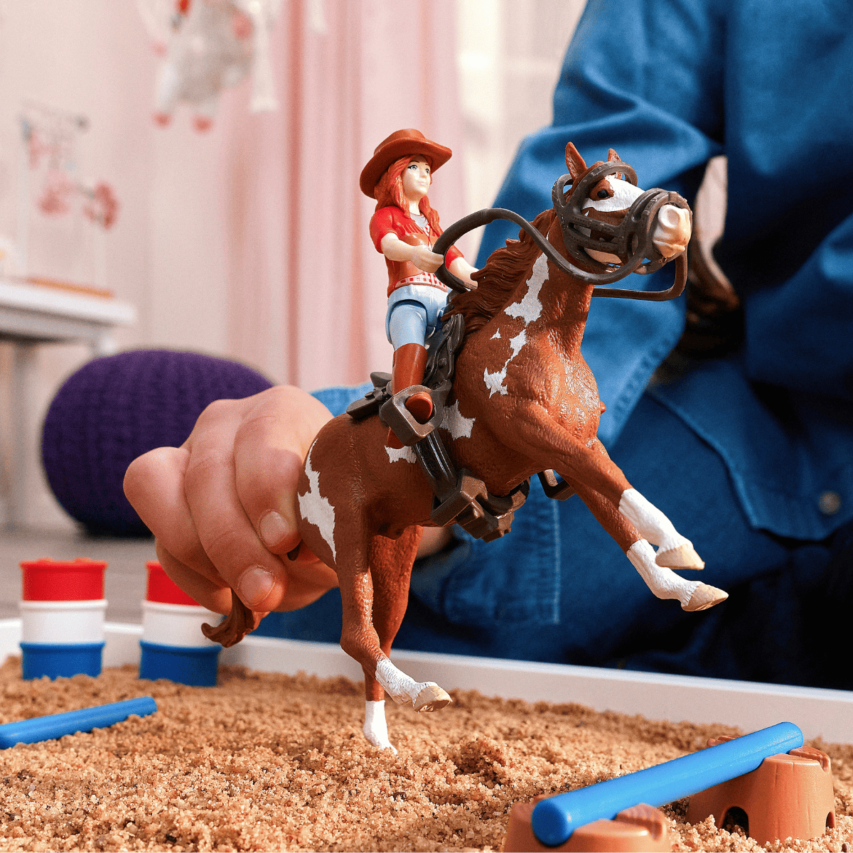 Schleich Animales y Dinosaurios La aventura en el oeste de Hannah coleccionable Horse Club - Schleich SCH42775