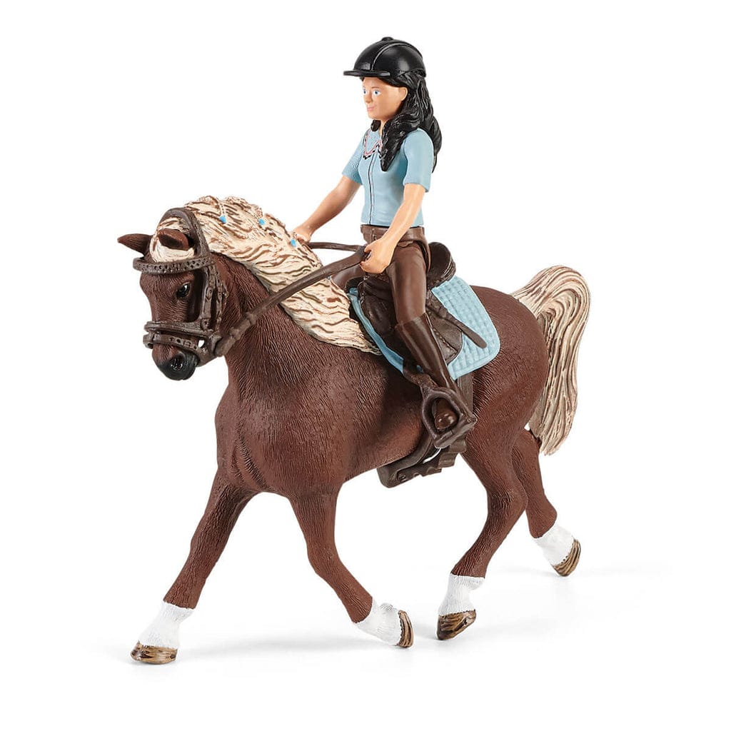 Schleich Animales y Dinosaurios Lavadero de caballos con Emily & Luna coleccionable Horse club - Schleich SCH42438