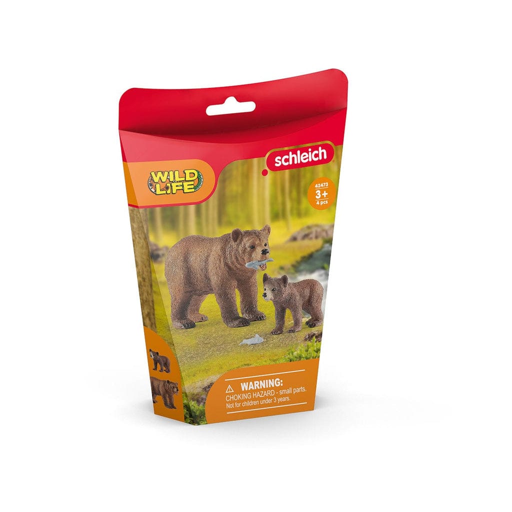 Schleich Animales y Dinosaurios Mamá osa grizzly con cría - Schleich SCH42473