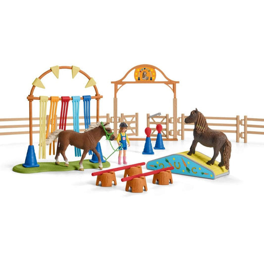 Schleich Animales y Dinosaurios Set de entrenamiento Agility para ponis - Schleich SCH42481