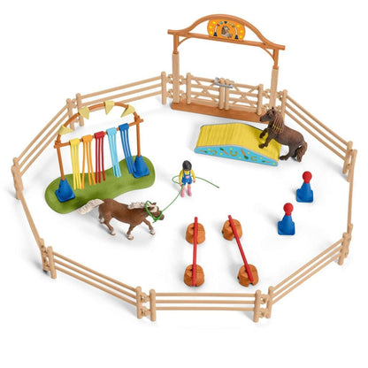 Schleich Animales y Dinosaurios Set de entrenamiento Agility para ponis - Schleich SCH42481