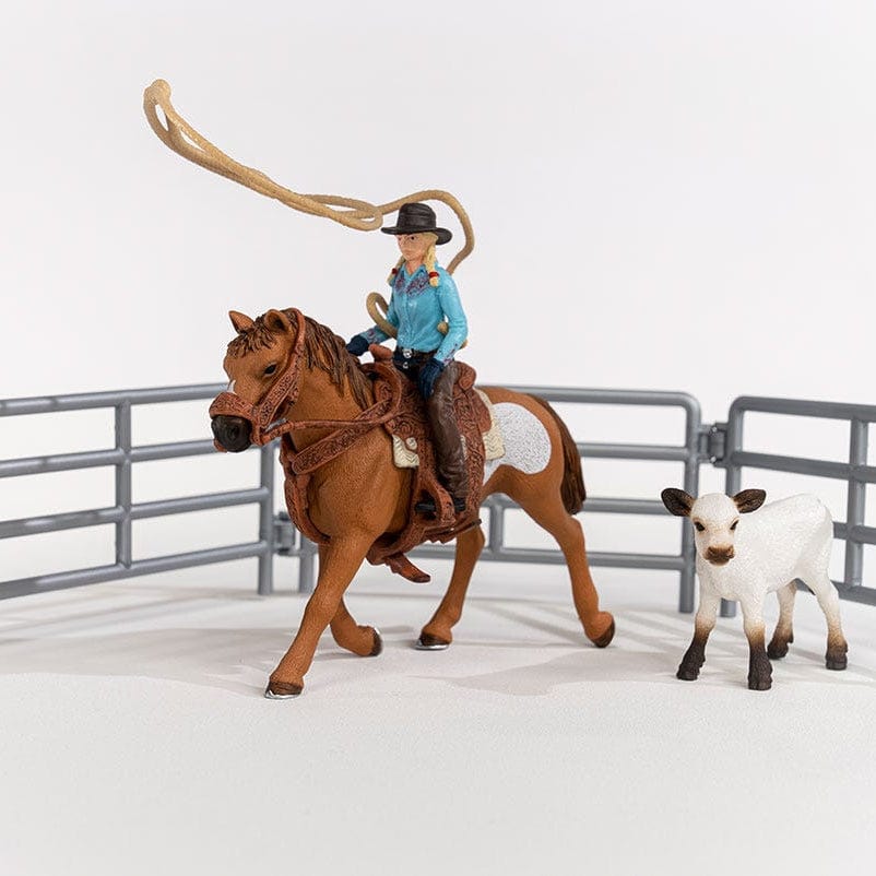 Schleich Animales y Dinosaurios Vaquera con lazo de captura coleccionable - Schleich SCH42577