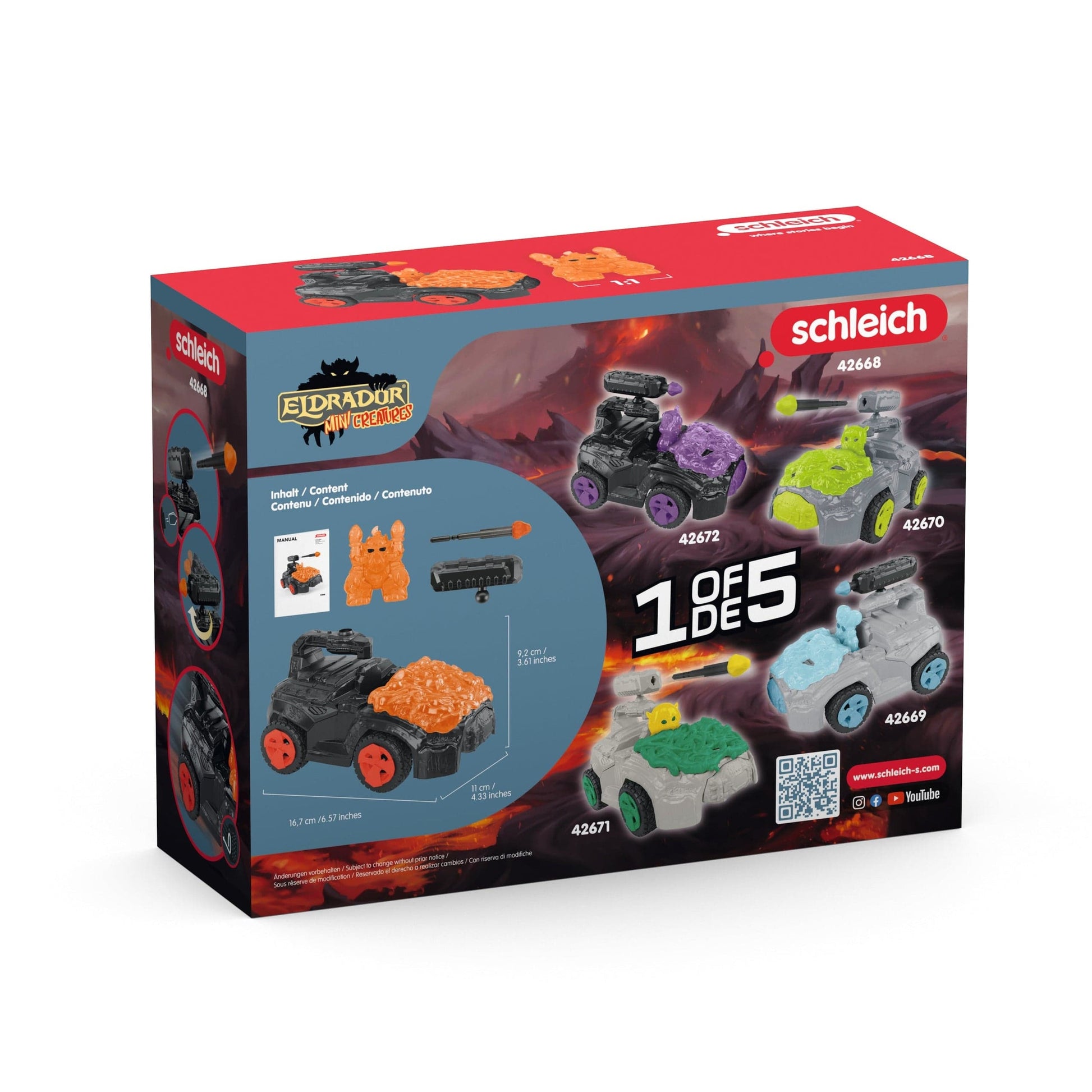 Schleich Animales y Dinosaurios Vehículo de Lava con Mini Criatura coleccionable - Schleich SCH42668