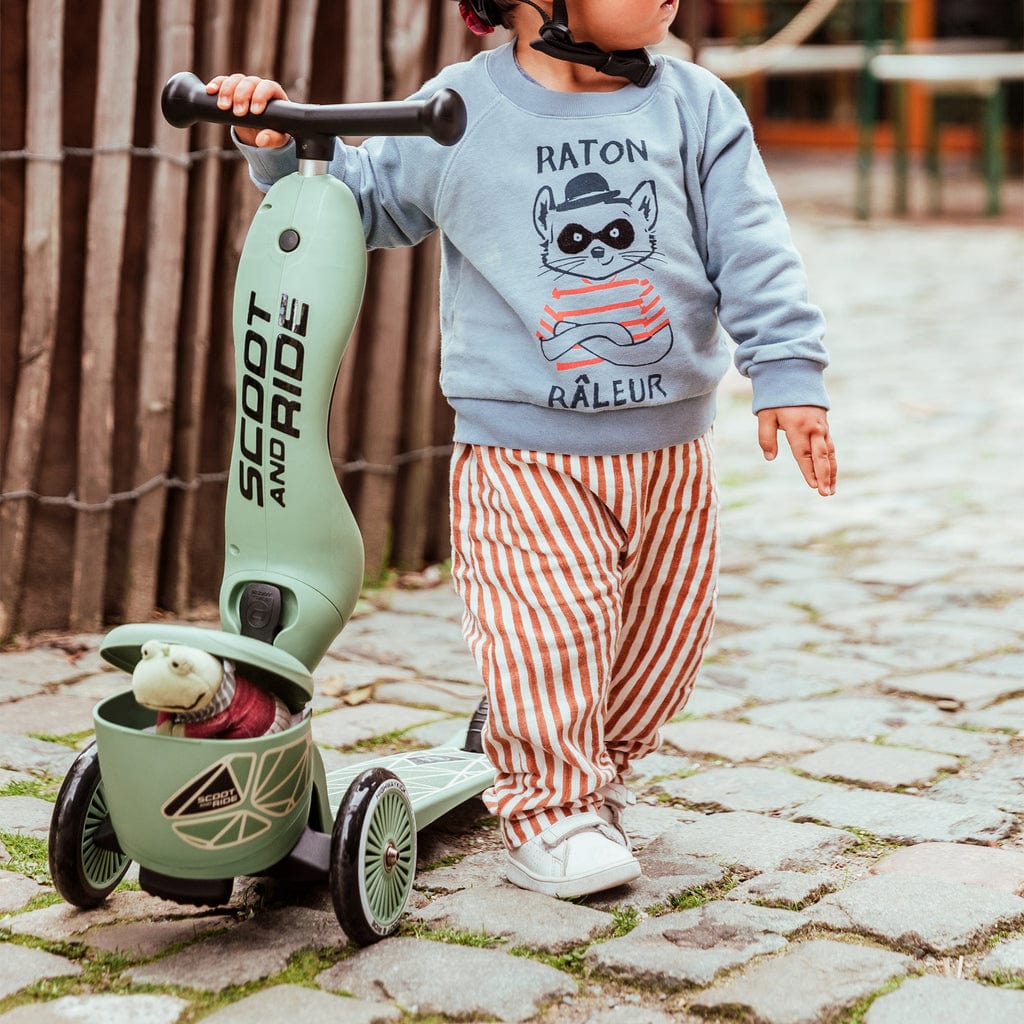 SCOOT AND RIDE Scooter Scooter 2 en 1 Highwaykick 1 LifeStyle Líneas Verdes S266