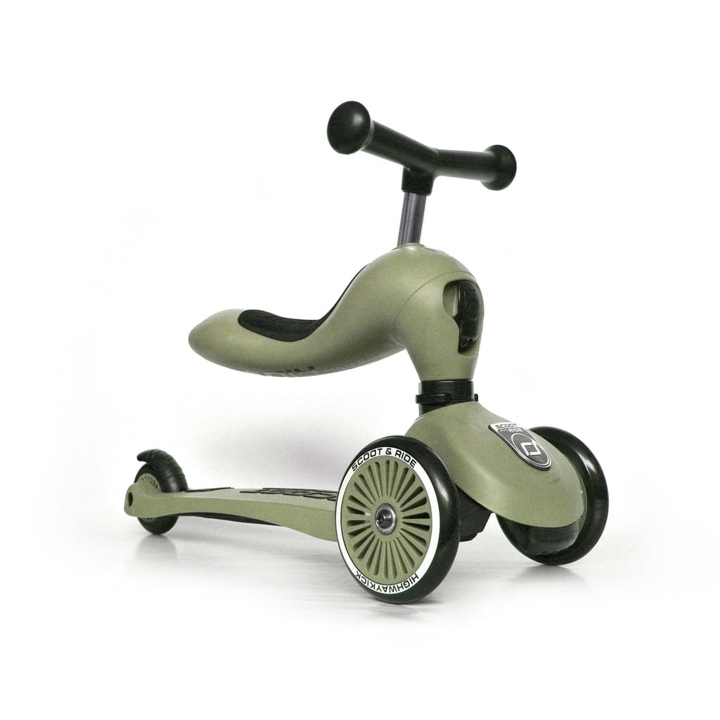 SCOOT AND RIDE Scooter Scooter 2 en 1 Highwaykick 1 Olive S268