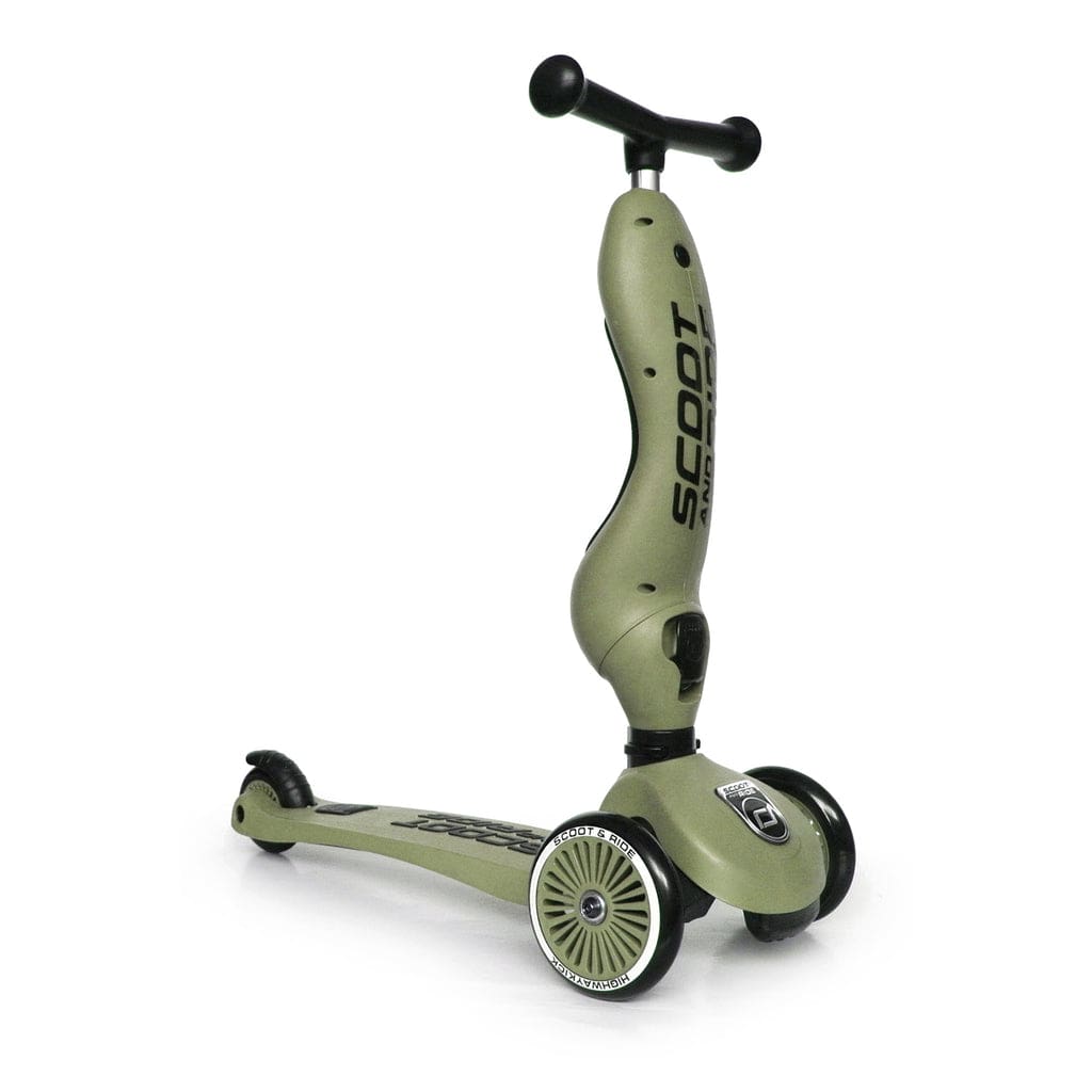 SCOOT AND RIDE Scooter Scooter 2 en 1 Highwaykick 1 Olive S268