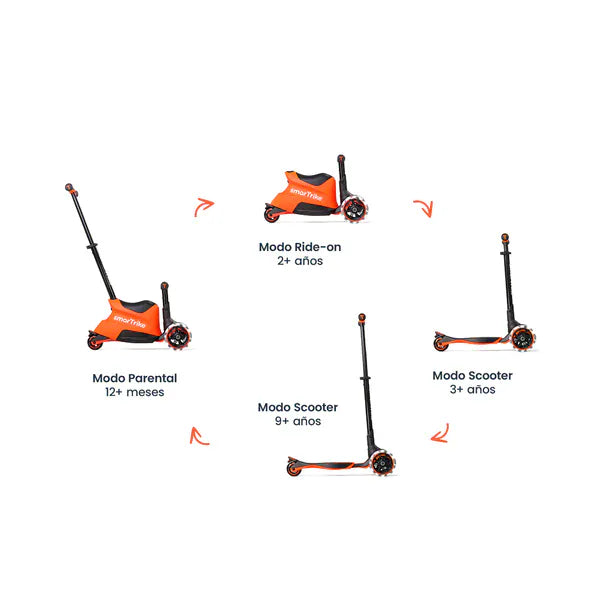Smartrike Scooter Scooter 3 en 1 Xtend Ride On Orange - Smartrike SMTK2401303