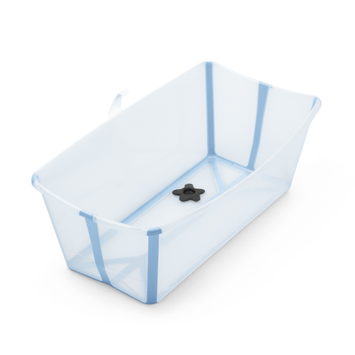 Tina Plegable para Bebé Transparente con Ocean Blue - Stokke