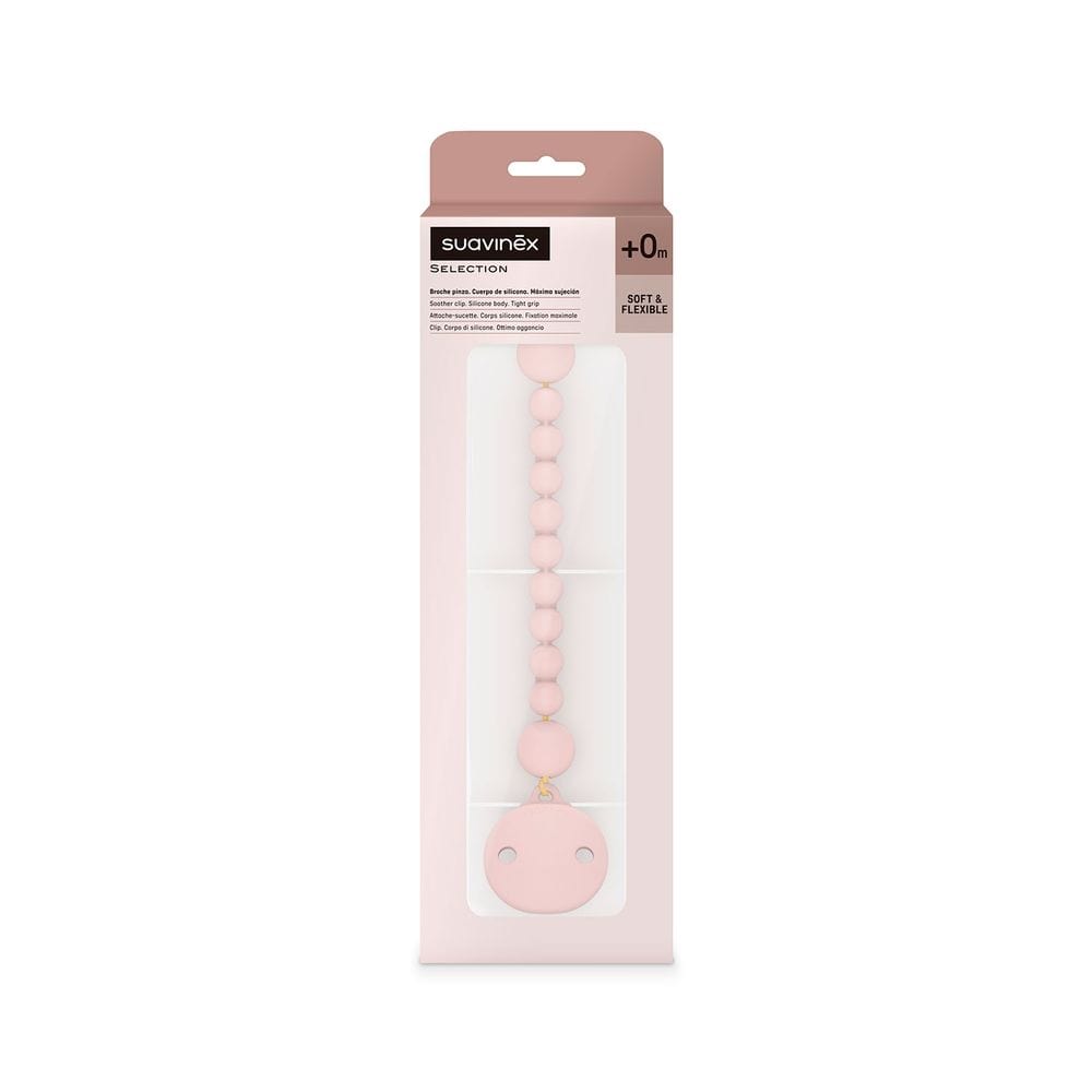 Suavinex Accesorios bebé Porta Chupete de Silicona Nude 401524