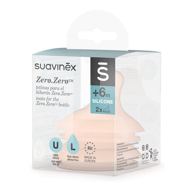 Suavinex Alimentación Repuesto de Tetina fisiológica flujo adaptable 2 unidades 306384