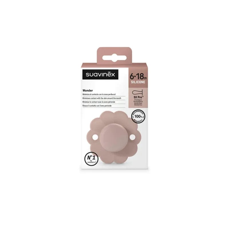 Suavinex Chupete Chupete fisiológico silicona 6 - 18 meses Talla 2 Pale Mauve - Suavinex 308390