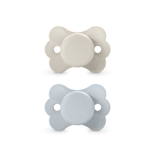 Suavinex Chupete Chupete X2 fisiológico Sx Pro silicona 0 - 6 meses Talla 1 Butterfly beige y azul - Suavinex 309002