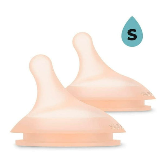 Suavinex Mamadera Pack de 2 Tetinas de silicona para lactancia anticólico Talla S Zero Zero - Suavinex 308449