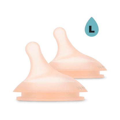 Suavinex Mamadera Repuesto de Tetina fisiológica flujo denso + 6 meses  2 unidades - Suavinex 306384