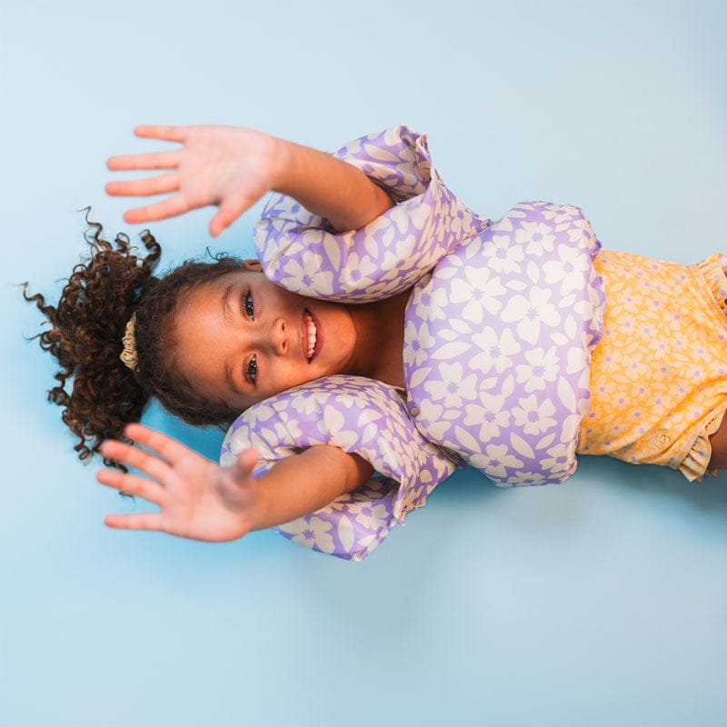 Swim Essentials Flotadores Chaleco con manguitos Flores Púrpuras 2-6 años - Swim Essentials 2024SE1094