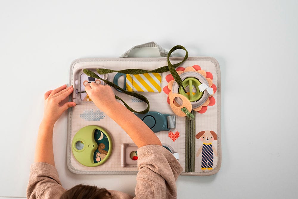 Taf Toys Juguetes de actividades para bebés Tablero de actividades Snapn Learn - Taf Toys 13485