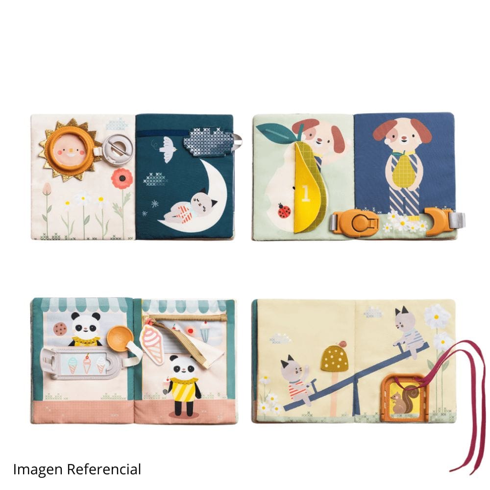 Taf Toys Libros de Tela Libro sensorial Fantasy Busy book - Taf Toys 13655